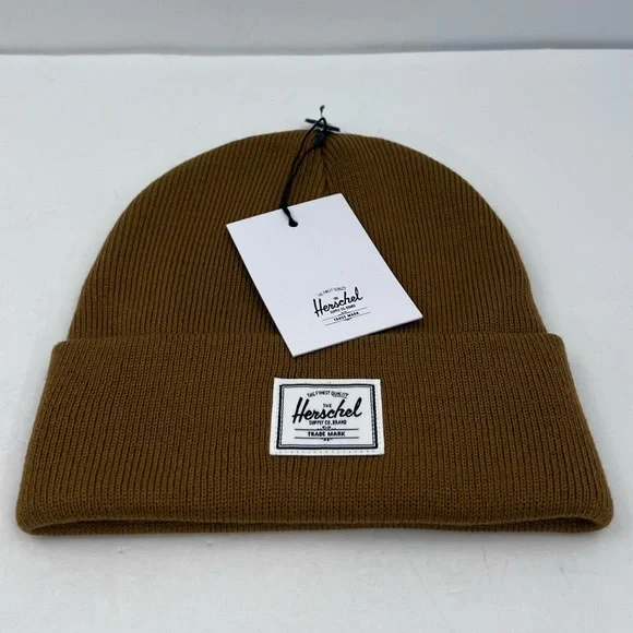 HERSCHEL SUPPLY CO. CAMEL COLOR, DOUBLE LINED VERY WARM BEANIE,UNISEX, ONE SIZE - Picture 8 of 16